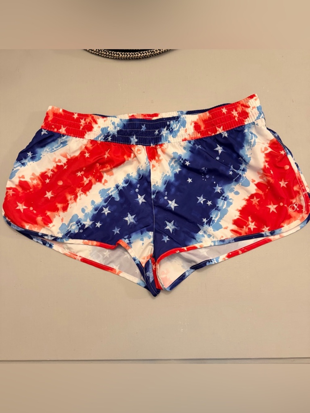 Red White & Blue Star Print Athletic Shorts